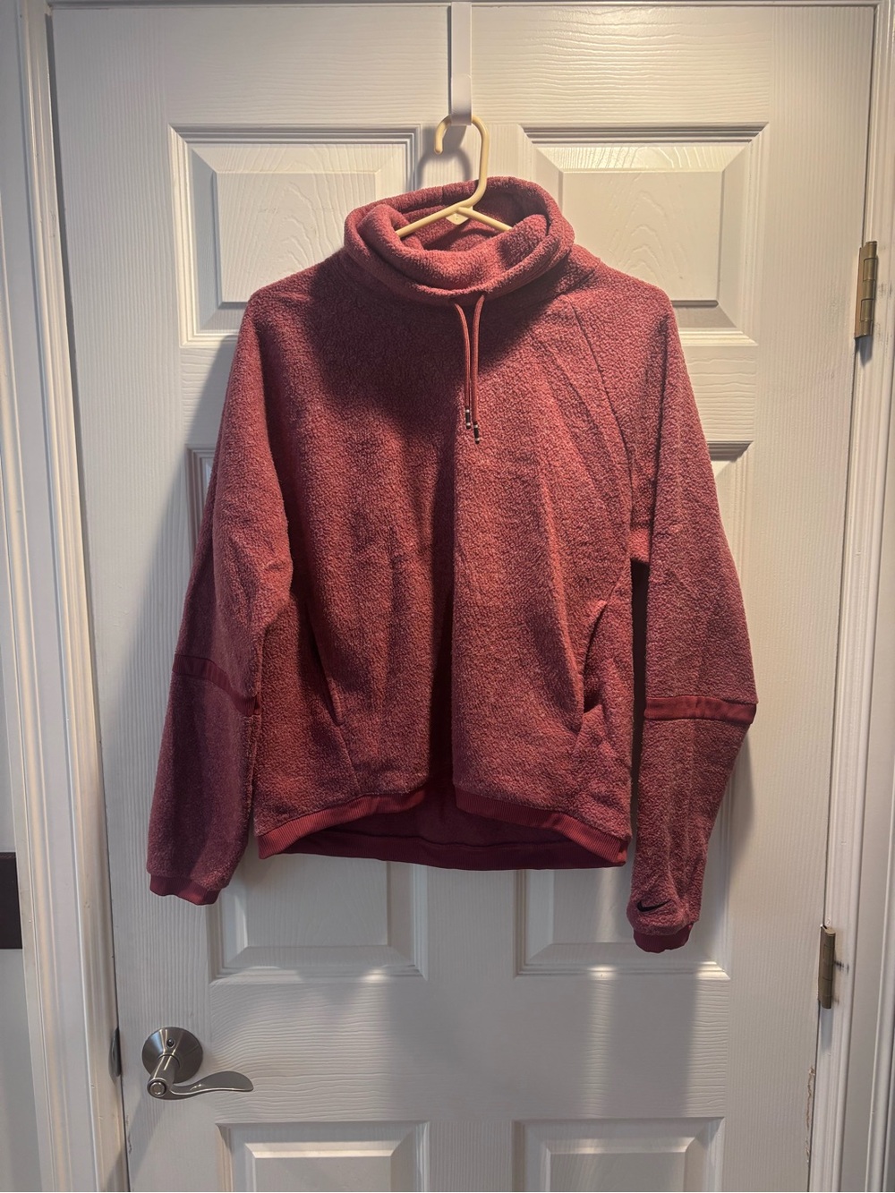 Nike Women's Plush Funnel Neck Pullover - Dusty Rose